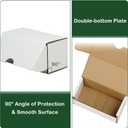 4.6x2.2x2.2 Inches Shipping Boxes Set of 50, White Corrugated Cardboard Box Literature Mailer for Packing Small Business (usable size: 4.2"x 2.1"x 2.1")