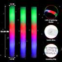 JOYIN 100 PCS LED Light Up Foam Sticks, Glow Sticks Party Favors Bulk with 3 Modes Color Flashing Glow Party Supplies for Spooky Celebrations, Wedding, Camping, Birthday, Raves, Carnival