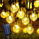 Joomer Solar Powered String Lights,39FT 60 LED Outdoor Solar String Lights Crystal Ball Lights 8 Modes Globe Lights for Garden, Gazebo, Porch, Lawn, Patio, Tree Decor (Warm White)