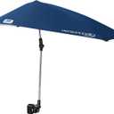 Versa-Brella UPF 50+ Personal Sun Shade - Portable Umbrella for Sports & Outdoors - Secure Clamp, 360-Degree Swivel Adjustable Position for Maximum Sun Protection - Compact with Carry Case
