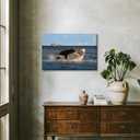 Funny Black Cat Wall Art Quirky Cat and Shark Pictures Canvas Print Abstract Ocean Animal Posters Wall Decor for Room Bedroom Living Room Bathroom Hilarious Sea Life Painting 12x18inch Framed (12L" x 18W")