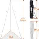 ARTASY 63" Easel Stand for Wedding Signs, Posters, Portable Artist Easel for Painting Canvas, Tripod for Home and Office, Supports 5 lbs-White 2/Pack