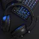 ZIUMIER Gaming Headset with Microphone, Compatible with PS4 PS5 Xbox One PC Laptop, Over-Ear Headphones with LED RGB Light, Noise Canceling Mic, 7.1 Stereo Surround Sound