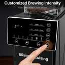 URintells Cuising Coffee Maker with Grinder, 22OZ Drip Coffee Maker with Glass Carafe and Removable Filter, Programmable Hot and Cold Bean to Cup Coffee Machine with Timer, Auto Shut Off