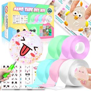 Nano Tape Bubble Kit,Toys for Girls,Cute Stuff for Girl,Cool Stuff for Kids,DIY Craft Kit,Fun Toys for Kids,Gifts for Girls Boys 4, 5, 6, 7, 8, 9, 10, 11, 12 Years Old,5PCS (2"&1.2")