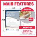 No Heat Laminating Sheets Self Sealing 8.5 x 11 Inch, 100 Pack, 4mil Thickness, Transparent, No Machine Self Adhesive Laminating Sheets, Protect documents and Photos [Letter Size] by HA SHI