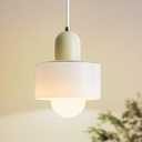 Yunnix White Pendant Lights - Modern Kitchen Island Pendant Light Fixtures with Milk Glass and Vintage Design, Perfect for Dining Room Chandeliers
