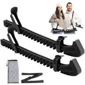 Hikeen Ice Skate Guards with Shoulder Straps,Enhanced Stability Ice Skate Blade Guards,Non-Slip Hockey Skate Blade Protector for Adult and Kids