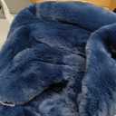 UGG Euphoria Faux Fur Throw Blanket, Soft Warm Throw Blankets for Couch or Bed, Luxury Bedroom Decor, Giftable Fuzzy Blankets, Machine Washable, 50-inch x 70-inch, Indigo Blue