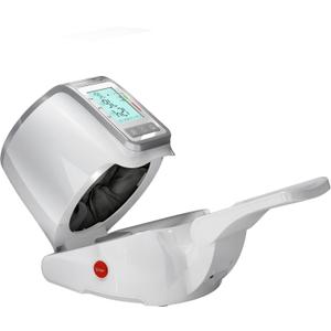 Upper Arm Blood Pressure Monitor for Home Use, Large Backlit LCD, Automatic Cuff Expands to 7.1"-16.5", One-Touch Barrel-Type Blood Pressure Monitors, Dual User 99x2 Memory, White