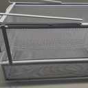 Double Layer White Closet Pull-Out Basket, Under Shelf Hanging Wire Mesh Drawer, Space-Saving Wardrobe Organizer for Socks, Underwear & Bras, 14.6 x 8.9 in