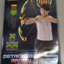 Kmuxilal Kids Bow and Arrow Set with LED Flash Lights, 10 Suction Cup Arrows, Quiver and Fluorescence Standing Target-Perfect Indoor and Outdoor Archery Set Toy Gift for Boys and Girls Ages 4-12