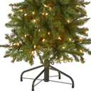 National Tree Company 4.5 ft Pre-Lit Kingswood Fir Slim Artificial Christmas Tree, 150 Clear Lights, 330 Tips, Includes Stand, Green