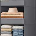 GRANNY SAYS 4-Shelf Hanging Organizer, Closet Hanging Shelves, Closet Hanging Storage Organizers, Organization for Bedroom, Living Room, Baby Nursery, Camper Accessories, Gray, 1-Pack