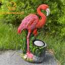Flamingos Statues Garden Decor with LED Solar Lights-Flamingos Figurine Outdoor Statue Decorations for Yard Patio,Porch,Home for Women, Mom, Grandma,Lover