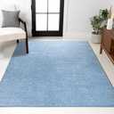 JONATHAN Y Haze Solid Low-Pile Classic Blue Indoor Area Rug 3x5, Coastal,Bohemian,Minimalist,Classic, Easy-Cleaning for Living Room,Bedroom,Kitchen,Pet Friendly,Non-Shedding (SEU100F-3), 2'11" x 5'