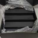 Cologne Organizer for Men, 4 Tier Black Wood Perfume Organizer with Felt Lining Drawer and Hidden Compartment, Perfume Display Holder, A Gift for Men