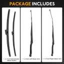 Complete Windshield Wiper Arm Kit with Wiper Blades, Fit for Rivian R1S 2022 2023 2024, Windshield Wiper Arm Replacement (Front Left & Right)