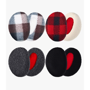 Geyoga 4 Pairs Bandless Ear Muffs Fleece Thick Winter Ear Covers Warmer Cold Weather for Women