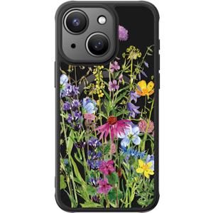 FUNMIKO for iPhone 15 Plus Case Wireless Charging & Military-Grade Protection - Cute Floral Design for Women Girls, Non-Slip Matte Cover with Shockproof Corners - Clusters of Wildflowers