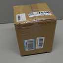 Modern Black Small Table Lamp with Cotton Linen Shade, 10.4-inch LED Desk Light, One-Button Switch for Bedroom, Living Room, Nightstand, Includes Warm Light Bulb