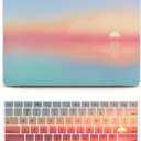 KECC Compatible with MacBook Air 13 inch Case 2025 2024 2023 2022 Release M4 A3240 M3 A3113 M2 A2681 Plastic Hard Shell for MacBook Air 13.6 inch + Keyboard Cover, Sunset