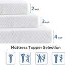 2 Inch Memory Foam Mattress Topper, Supportive Memory Foam Mattress Pad with Removable & Washable Cover, Non-Slip Ventilated Design for Full Beds