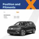 ICEXSNOW Silicone Windshield Wiper Blades Replacement for Volkswagen VW Tiguan 2022-2018 /Touareg 2023-2019 Automotive Replacement Windshield Wiper Blades(25"+22"+15" Front Rear Wiper Blade Set)