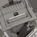 JOYMOOP Mop  with Wringer Set, Flat Squeeze Mop Flat Head, Dust Mops for Wall Cleaner with Long Handle, Hands-Free Microfiber Mops for Floor Cleaning - White (Large White  #2 + 60" Flat Mop + 4 Pads)