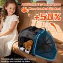 Motorcycle Dog Carrier, Expandable Airline Approved Pet Carrier with Stable Frame, Collapsible Soft-Sided Travel Puppy Shoulder Bag for Small Cats and Dogs Under 17 lbs