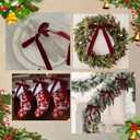 24PCS Christmas Velvet Bows with Twist Ties Red Satin Wreath Bows for DIY Holiday Decorations, Gift Wrapping & Party Decor