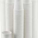 NYHI 300 Pack 6 oz White Paper Disposable Coffee Cups Hot Cold Beverage Drinking Cup for Water Juice Espresso Tea Ideal for Water Coolers Party
