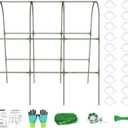 Cucumber Trellis for Raised Bed - Raised Bed Vegetable Trellis,U-Frame Rack Weather-Resistant Metal Supports for Climbing Plants Greenhouse Cultivation Housetop Farming