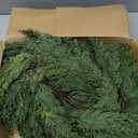 2PCS 9FT Artificial Christmas Garland, Cedar Garland -Real Touch Greenery Cypress Pine Garland for Mantle Table Railing Fireplace Indoor & Outdoor Christmas Decorations