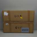 Modern LED Chandelier, Double Rectangles Ceiling Pendant Lights, LED Island Lights Dimmable Chandeliers for Dining Room Living Room Bedrooms, Black (40CM/60CM) (15.74in+23.62in)