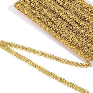 14yd/13.5m Gold Trim for Sewing Braid Lace Trim, Wide Metallic Sewing Centipede Trims & Embellishments, Braided Lace for DIY Craft, 0.4" Wide Laces Ribbon Sewings Accessories for Home Decorative