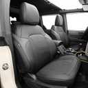 Seat Covers for 2021-2026 Ford Bronco 4 Door,Waterproof Leather Full Set
Black,With Rear Cup Holder,Custom Fit Front & Rear Full Coverage,Wear-Resistant and Breathable, Easy to Clean,OEM Fit