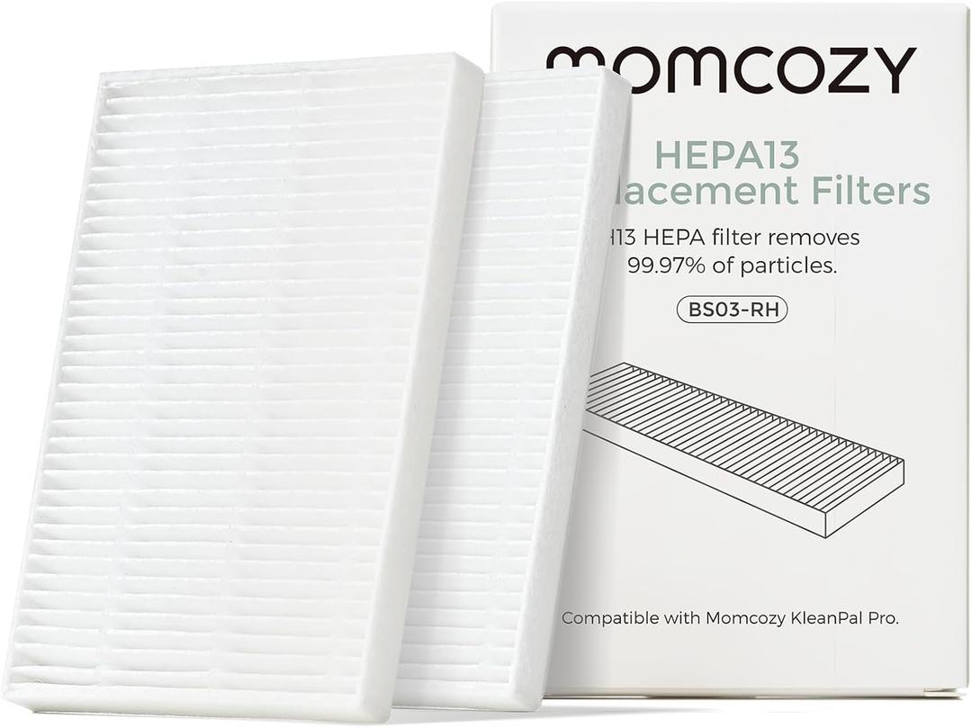 Momcozy KleanPal Pro Air Filter Replacement 99.97% Effective Filtration for Baby Bottle Washer Safe & Easy Install Premium Quality Filter for Cleaner Baby Bottles, 2-Pack