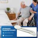Heavy-Duty Transfer Slide Board with Turntable for Easy Wheelchair to Bed