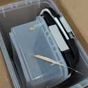 IRIS USA 30 lbs & 11 lbs Combo Airtight Dog Food Storage Container, Stackable Treat Box, 2-Cup Scoop, Wheels, Keep Fresh, Easy Mobility, Black