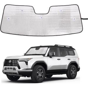 Windshield Sunshade for Lexus GX550 2024-2025 Accessories Front Window Sun Shade Foldable Reflective Sun Visor Custom Sunscreen UV Blocker Privacy Protector HeatShield Keep Your Car Cooler (Silver)