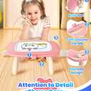 Magnetic Drawing Board, Toddler Girl Toys for 1-3 Year Old, Doodle Board Learning and Educational Kids Toys for 1 2 3 Year Old Baby Birthday GIF- Pink