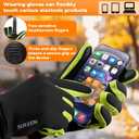 Sukeen Winter Gloves Men Women Touchscreen Anti-Slip Sports Gloves Lightweight Cold Weather Warm Gloves for Running, Cycling (Large, Fluorescent Green)