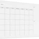 U Brands Magnetic Dry Erase Calendar White Board, 30" x 20", White Wood Style Frame, Includes Magnets