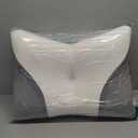 Cervical Neck Pillow for Pain Relief, Bed Pillows for Sleeping, Ergonomic Cooling Pillow, Orthopedic Contour Pillow for Side Back Stomach Sleepers,Neck Support Memory Foam Pillows with Pillow Covers (White&grey)