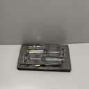 Boao 4 Pieces Wedding Toasting Flutes and Cake Server Set Wedding Reception Supplies Champagne Glasses Cake Knife Pie Server (Gold,Classic)