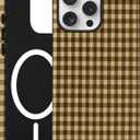 Jusy Compatible with MagSafe Plaid Case for iPhone 16 Plus, Cute Aesthetic Plaid Magnetic Phone Case, Soft TPU and Hard PC Protective Phone Cover for Women Girls（Matte） - Brown Plaid