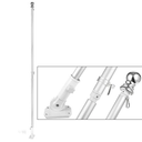 Juvale House Flag Pole Kit, Outdoor Wall Mounted Metal Flag Holder and Pole Set (6 Feet)