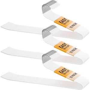 MOPALL Pants Hangers 30 Pack, Non Slip Durable Open Ended Metal Clothes Hangers, Rubber Coated Trouser Hanger Space Saving Convenient for Pants, Jeans, Scarfs and Towels