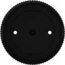 Mayne Haven 12in Round Fluted Modern Planter, Black